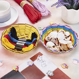 FREEBLOSS 12 Set Basket Weaving Kit Introductory Sewing for Beginners, Creative Woven Bowl Suitable for Kids Arts and Crafts Projects with Video FREEBLOSS