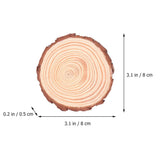 VOSAREA 12pcs Natural Wood Slices, Unfinished Wood Bark Slices Log Circles Round Natural Wood Coasters Christmas Wood Ornaments for Painting Coasters VOSAREA