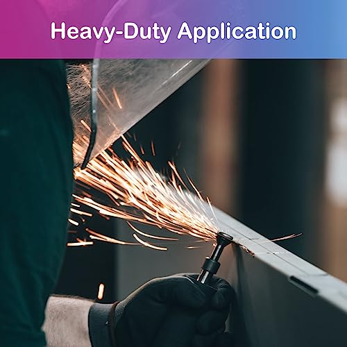 Crossarctic Cut-Off Wheel Mounting Mandrel Holder 3/8" & 1/4" Arbor Hole with 1/4" Shaft Stem for Die Grinder Accessories Drill Rotary Tool(3 Pack) Crossarctic