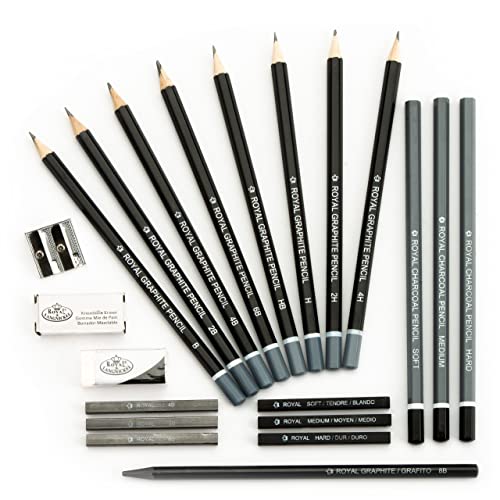 Royal & Langnickel RART-200 Essentials Sketching Pencil Set, 21-Piece Royal & Langnickel