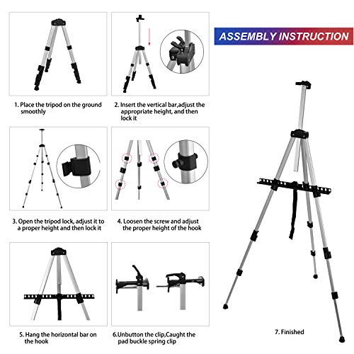 Portable Artist Easel Stand - Adjustable Height Painting Easel with Bag - Table Top Art Drawing Easels for Painting Canvas, Wedding Signs & Tabletop - WoodArtSupply