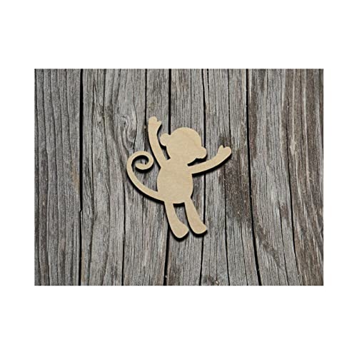 Monkey Wood Craft,Unfinished Wooden Cutout Art,DIY Wood Sign, Inspirational Farmhouse Wall Plaque,Rustic Home Decor for Home Family Living Room Arupkeer
