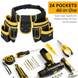Tool Belt,Magnetic Tool Pouch,27-Pockets Heavy Duty Padded Tool Belts for Men,Detachable & Adjustable Tool Pouch Bag for LEFOR·Z