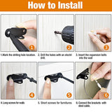 Ougourim Furniture Anchors (10 Packs) Anti Tip Furniture Anchors for Baby Proofing, Furniture Wall Anchor Earthquake Straps for Furniture Dresser Ougourim