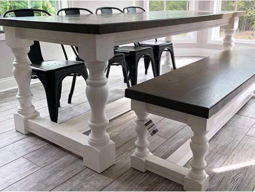CAROLINA LEG CO. Maple Monastery Bench Legs - Replacement Coffee Table Legs - Unfinished - Set of 4 - Made in NC - Dimensions: 3.5" x 16" CAROLINA LEG CO.