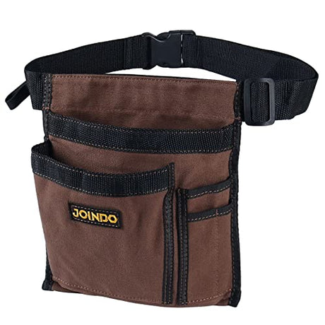 JOINDO Tool Pouch Belt, Utility Belt Bag with 5 Pockets, Tool Apron Pouch, Garden Tool belt for Men Women Carpenters Electricians Mechanics JOINDO