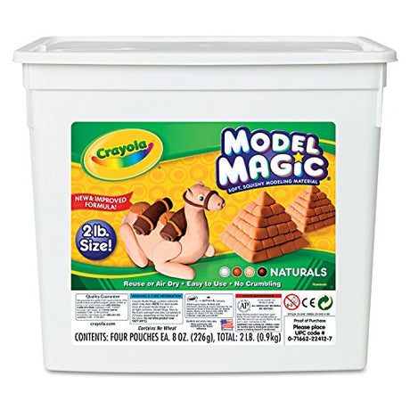 Crayola 232412 Model Magic Modeling Compound, Assorted Natural Colors, 2 lbs. Crayola