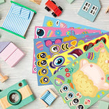 36 Sheet Easter Stickers for Kids,Easter Basket Stuffers,Make a Face Easter Stickers with Easter Animal Egg Themed,Make Your Own Stickers,Easter DUJAA