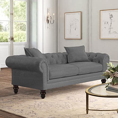 Michanco 4 Inch Unfinished Bun Feet for Couch Sofa Cabinet Ottoman DIY Wood Furniture Legs Set of 4 Michanco