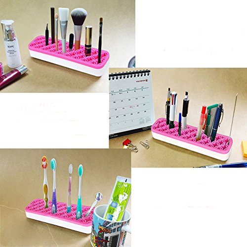 Anddyam Desktop Organizers ,Cosmetic Storage Box& Desktop Storage Box Pink - WoodArtSupply