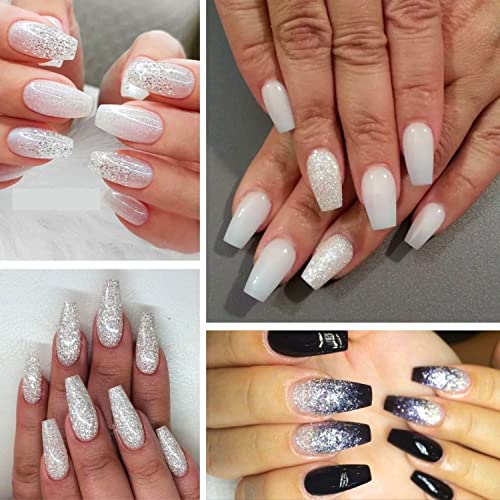 MEYSPRING Dazzling Diamond - White Glitter Mica Powder - Resin Glitter - White Mica Powder for Epoxy Resin - Resin Color - Mica Powder for Lip Gloss MEYSPRING