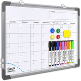 Small Monthly Calendar Dry Erase Whiteboard for Wall, 16" x 12" Magnetic Dry Erase Board, Hanging Double-Sided White Board, Portable Board for ABERLLS