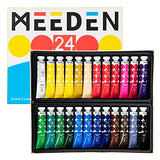 MEEDEN Gouache Paint Set, Non-Toxic 24 x 12ml/0.4oz Water-Based Gouache Tubes Paints for Canvas & Paper, Art Supplies for Artist, Adults, Kids, MEEDEN