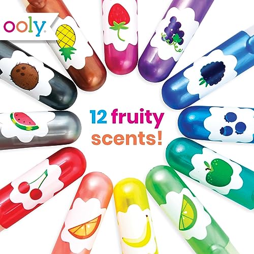 Ooly Scented Yummy Yummy Glitter Gel Pens Set of 12 Pens (New Gen) - Scented Glitter Pens for Kids, Adults, Art Supplies and Stationary Supplies Ooly