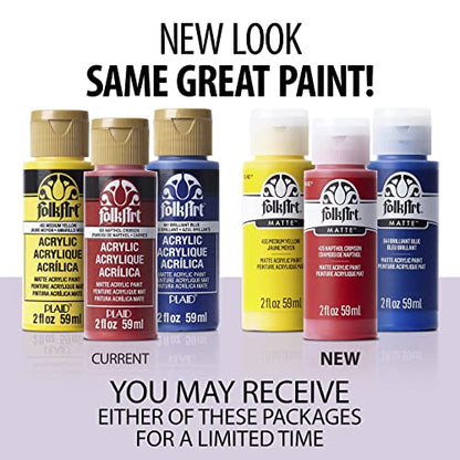 FolkArt Acrylic Paint Set (2-Ounce), PROMOFAI Colors I (18 Colors) - WoodArtSupply