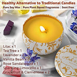 ASH & HARRY (US Based Company Premium Candle Making Kit - Complete DIY Starter Set - Pure Soy Wax, Designer 10 Tin & Glass Jars - 10 CPL Branded ASH & HARRY