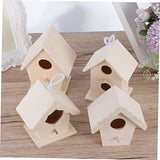 Yardwe 5 Pcs Garden Desktop Hanging Bird Ornament Bird House DIY Unfinished Birds Pendant Birdhouse Kit Mini Birdhouse Small Birdhouse Kids Suit Yardwe