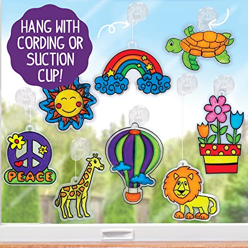 Made By Me Create Your Own Window Art, Paint Your Own DIY Suncatchers, Fun Staycation Activity or Birthday Party Idea, Arts and Craft Kits for Kids Made By Me