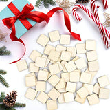 120 Pieces 2 Inch Unfinished Wooden Square Blank Natural Wood Slices Wooden Cutout Tiles for DIY Crafts Home Decoration Painting Staining Coopay