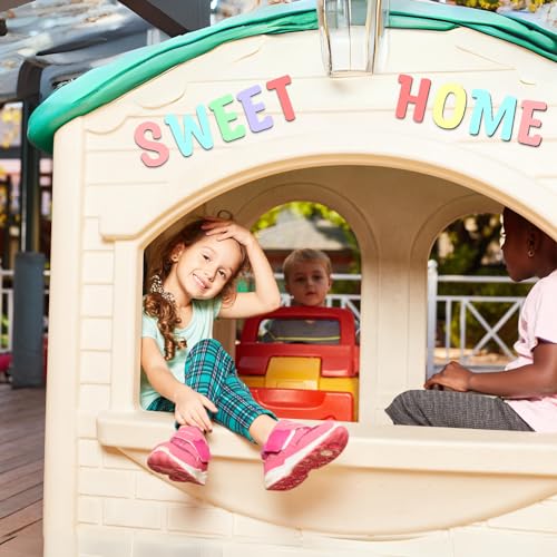 Focal20 Wooden Letters 4 Inch for Crafts Unfinished Wood Letters 4 inch and Numbers Set Small Wooden Alphabet Letters for DIY Painting Arts Home Focal20