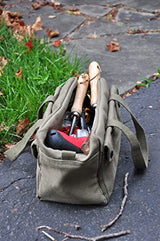 G & F Products Government Issued Style Mechanics Heavy Duty Tool Bag with Brass zipper and side pockets, tool bag for cars, drill, garden, and G & F Products