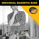 Magnetic Storage Organizer Tool Holder - 6-Piece Wall Mount Rack Garage Organization Power Magnet Hanger Workbench Board Slatwall Van Organizers ELEAD