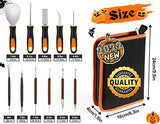 NESSTU Pumpkin Carving Kit with Stencils, 28 PCS Halloween Pumpkin Carving Tools, Professional Pumpkin Carving Set, Heavy Duty Stainless Steel NESSTU
