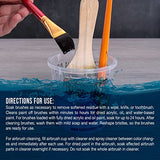 U.S. Art Supply Brush Cleaner and Restorer, 4 Ounce Bottle - Quickly Cleans Paint Brushes, Airbrushes, Art Tools - Cleaning Solution to Remove Dried U.S. Art Supply