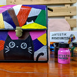 Leather Paint Set with Brushes - 12 x 30ml Acrylic Paints Leather Dye Set for Shoes Bags Boots Sneakers Jackets Car Seat Leather ARTISTIK