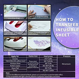 WOWOCUT Infusible Transfer Ink Sheets,10 Pack 12"X12" Aurora Heat Press Transfer Paper, Sublimation Ink Sheet for Cricut Machine, DIY WOWOCUT