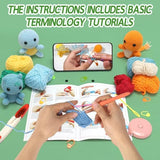 COZYMATE Crochet Kit for Beginners, Complete 4PCS Cute Animals Crochet Kits for Adults with Step-by-Step Instructions and Video Tutorials - Best COZYMATE