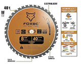 FOXBC 8-1/4 Inch Table Saw Blade 40 Tooth, Replacement for Freud Diablo D0840, DeWalt DWA181440 Finishing Circular Saw Blade, DeWalt DWE7485 Table FOXBC