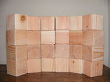 3-Inch Natural Unfinished Wood Blocks - Set of 96 (Ninety six) Wooden Cubes (Each is 3 Inches Square) Steve's Gift Shoppe