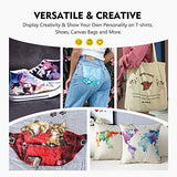 Magicfly Permanent Soft Fabric Paint Set, Set of 14(60ml Each) Textile Paints with 3 Brushes, No Heating Needed & Washable Fabric Paint for Clothes, Magicfly