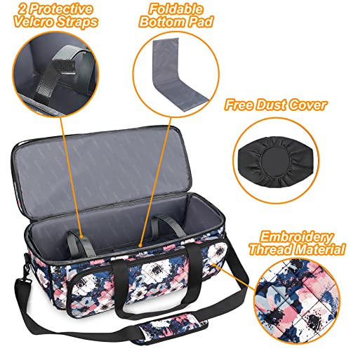 Double-Layer Carrying Case for Cricut Maker 3, Maker, Explore Air 2, Explore 3, Die Cut Machine, Water Resistant Carrying Bag with Cutting Mat - WoodArtSupply