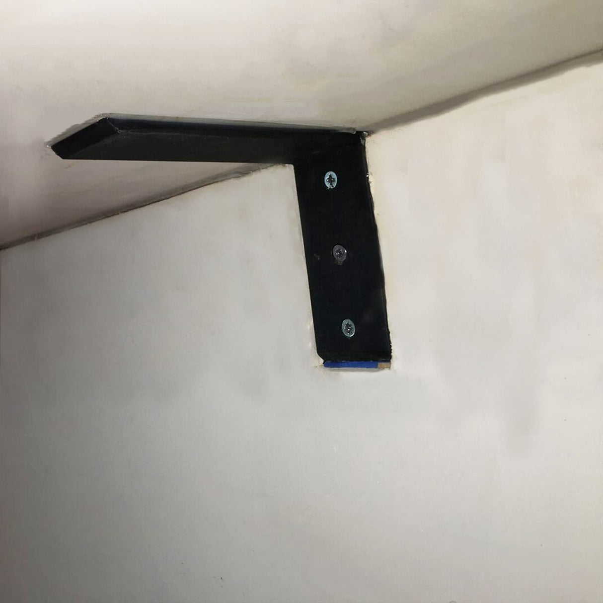 ECOTRIC 2Pcs Heavy Duty Black Steel 6"x8" Countertop Support Brackets Corbel Lot L Shelf for Table Bench, Bar Tops, Cabinetry, Shelves and DIY 500 ECOTRIC