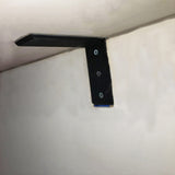 ECOTRIC 2Pcs Heavy Duty Black Steel 6"x8" Countertop Support Brackets Corbel Lot L Shelf for Table Bench, Bar Tops, Cabinetry, Shelves and DIY 500 ECOTRIC