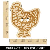 Barred Plymouth Rock Chicken Wood Buttons for Sewing Knitting Crochet DIY Craft - Large 1.25 Inch (5pcs) Sniggle Sloth