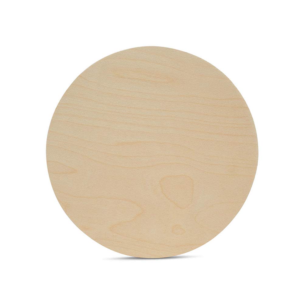 Wood Circles 8 inch, 1/4 Inch Thick, Birch Plywood Discs, Pack of 10 Unfinished Wood Circles for Crafts, Wood Rounds by Woodpeckers Woodpeckers