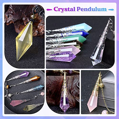 LET'S RESIN Resin Molds 18Pcs Pendulum Crystal Molds for Resin, Silicone Molds for Resin,Multi-Facet Resin Jewelry Molds for Quartz Crystals - WoodArtSupply