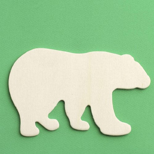 Pack of 24 Unfinished Wood Bear Cutout by Factory Direct Craft - Blank Wooden Bear Craft Shapes to Turn into Polar Bears, Panda Bears, Grizzly Bears, Factory Direct Craft