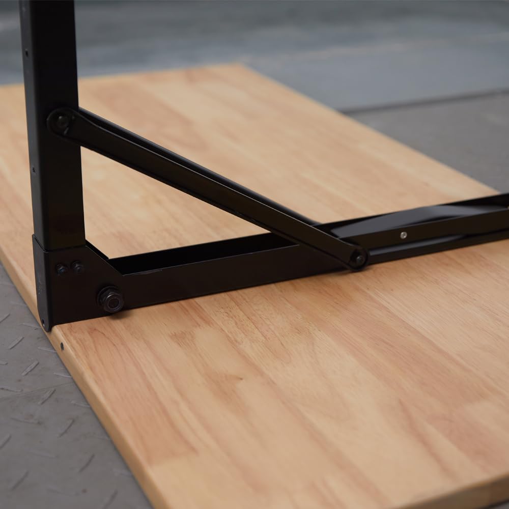 Ultrawall 48" Wall Mounted Workbench, Heavy Duty Adjustable Folding Table, Collapsible Desk for Workshop, Garage, Office, Home, Holds Up to 550 lb Ultrawall