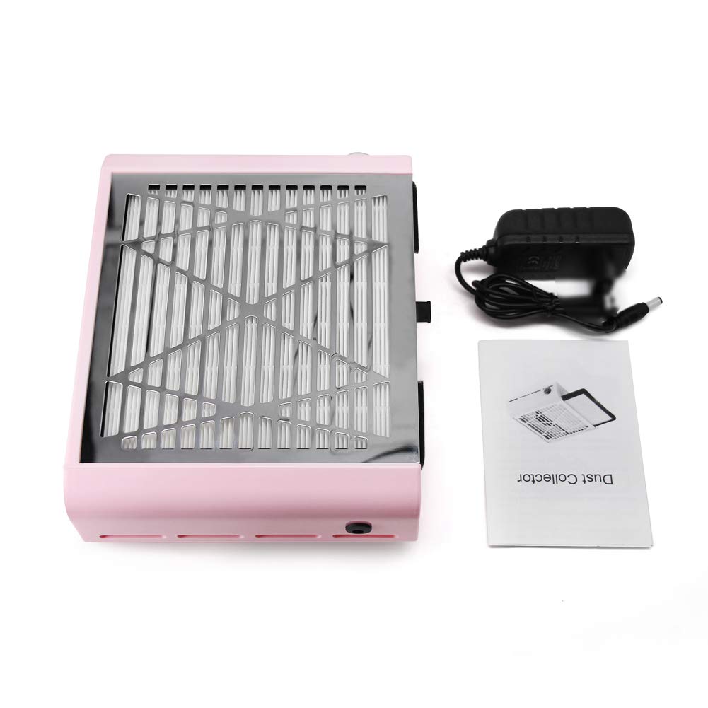 AONOLOVO Nail Dust Collector Machine, Upgraded Powerful Nail Vacuum Suction Fan Dust Extractor Manicure Tool for Acrylic Nail Poly Nail Extension Gel AONOLOVO