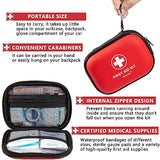 Mini First Aid Kit - 120 Piece Small Waterproof Hard Shell Medical Kit for Car, Home, Office, Travel, Camping, Sports, Outdoor, School - Emergency Atickyaid