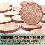 iUoczi Natural Wood Slices 24 pcs 3.5-4.0 Inches Wood Slices for Centerpieces UnfinishedWooden Circles for Crafts Wooden Ornaments for Crafts iUoczi