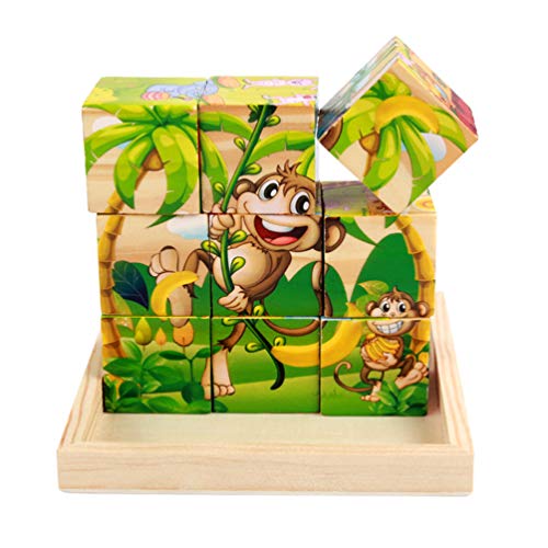 Craft Board 6Pcs Puzzle Blocks Tray, Unfinished Wood Serving Tray for Weddings Home Decor& Craft Projects Art Supply Blank Signs for Crafts1 Homoyoyo