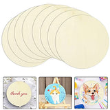 ISUSSER 20 PCS 8 Inch Diameter Unfinished Wood Rounds Wooden Cutouts for Crafts, Door Hanger, Door Design ISUSSER