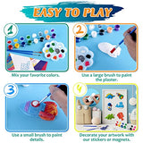 Juboury Kids Arts and Crafts Plaster Painting Craft Kit Art Set - Painting Your Own Space Dinosaurs & Marine Life Figurines - Ceramic Painting Kit Juboury