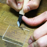 KAKURI Japanese Wood Carving Knife Set (5 Pcs) Made in Japan, Professional Wood Carving Tools for Linoleum Carving, Linocut, Printmaking, AOGAMI Blue KAKURI