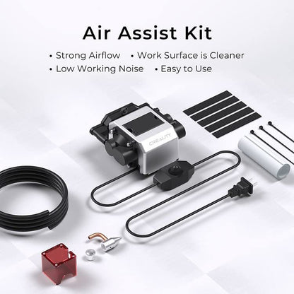 Creality Air Assist Kit, Air Assist Pump for CR-Laser Falcon 10W, 22L/min Airflow Air Assist for 10W CR-Laser Cutter and Engraver, Clean Surface